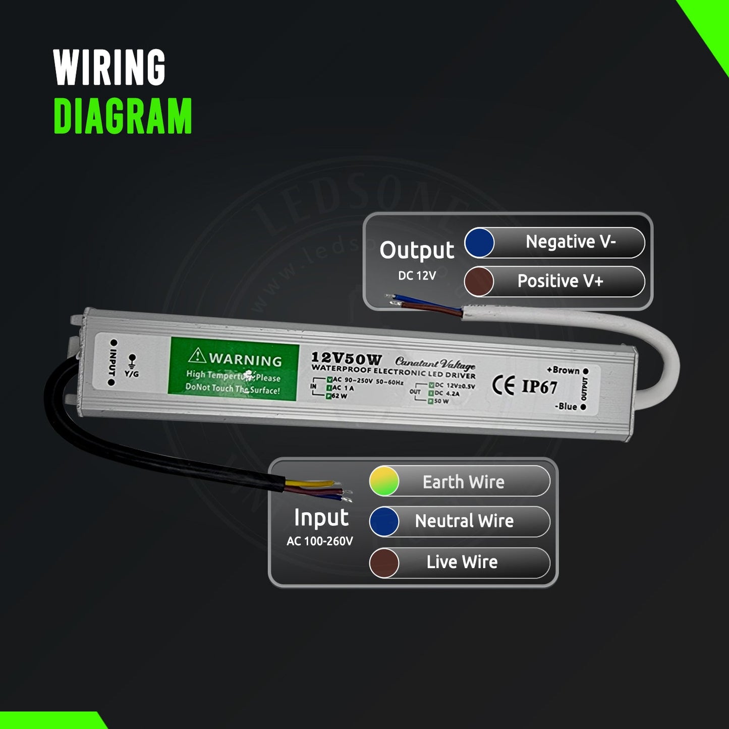 Transformer 12V DC LED Driver Power Supply~3360