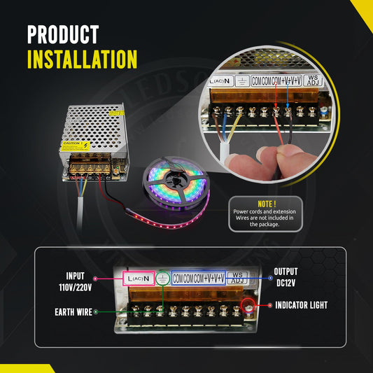 DC12V 30W 2.5Amp IP20 Constant Voltage LED Transformer~3344