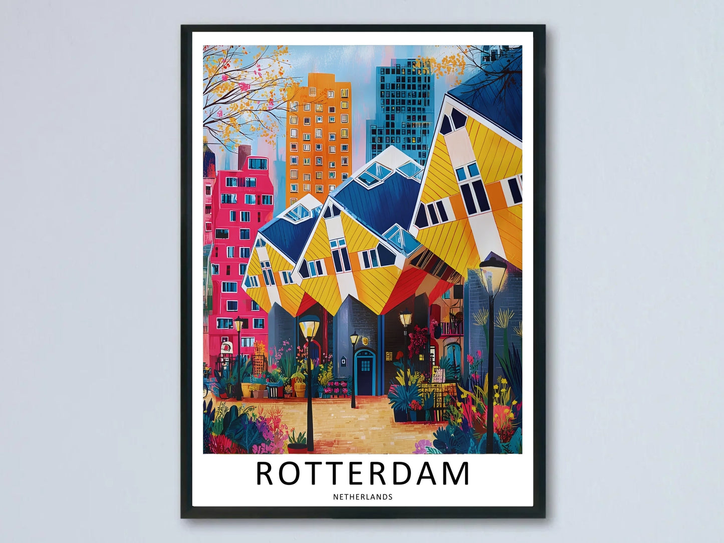 Rotterdam Poster Cube Houses Architectural Landmark Print