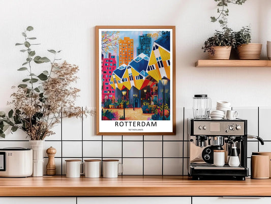 Rotterdam Poster Cube Houses Architectural Landmark Print
