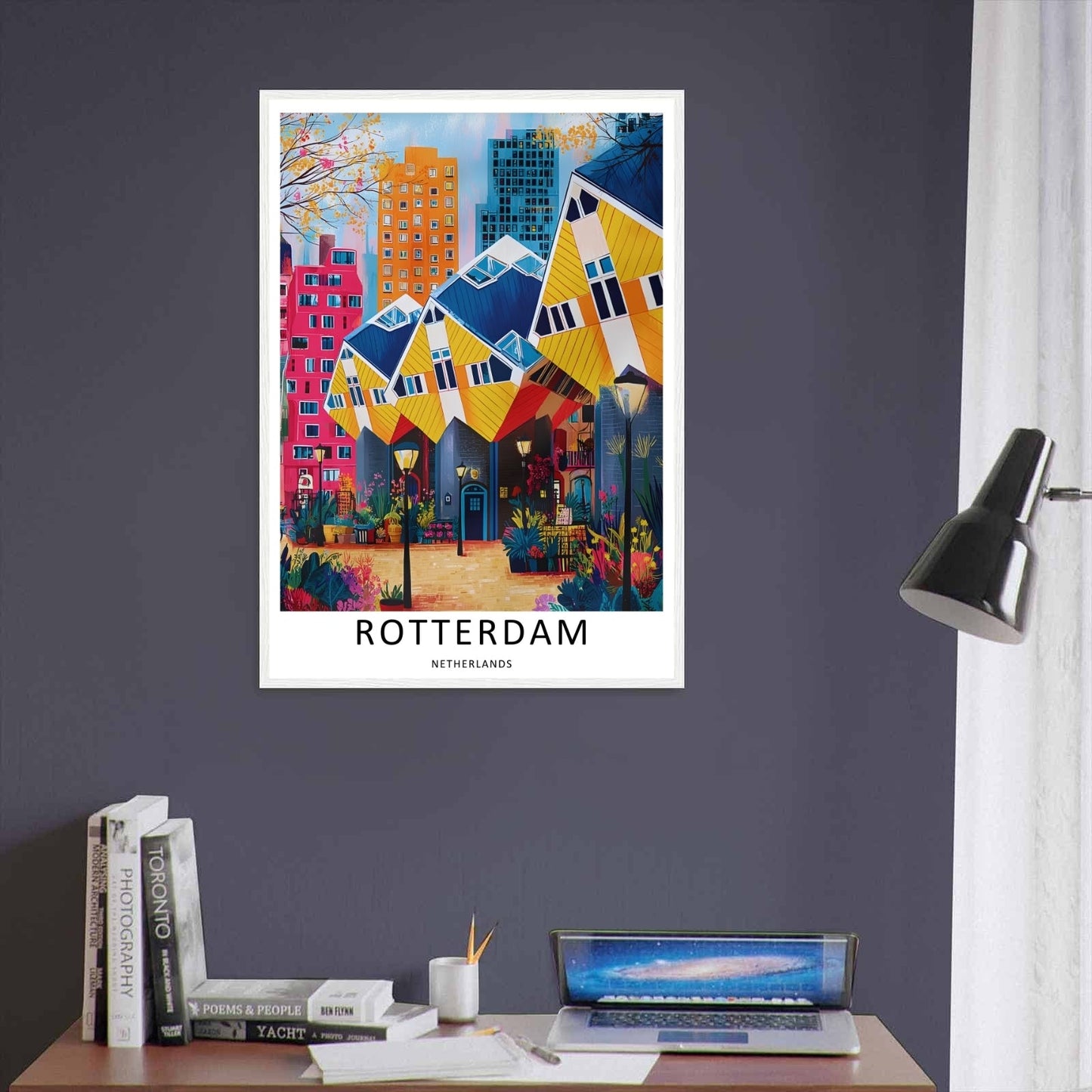 Rotterdam Poster Cube Houses Architectural Landmark Print