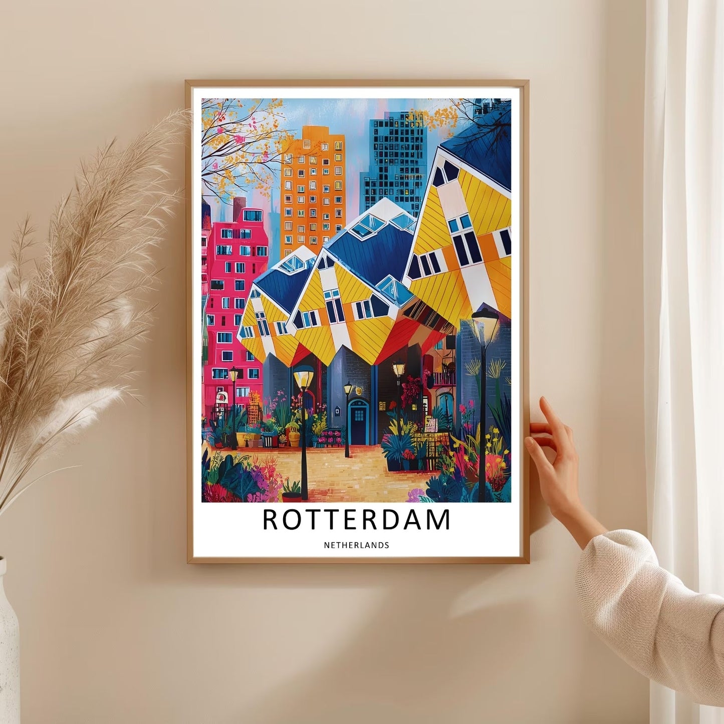 Rotterdam Poster Cube Houses Architectural Landmark Print