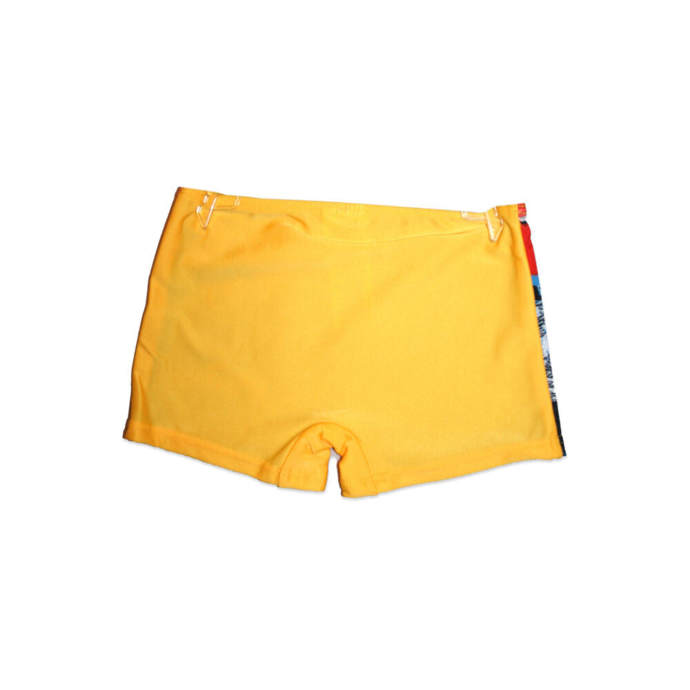 Yellow Spiderman boys' swim boxers, alternate view