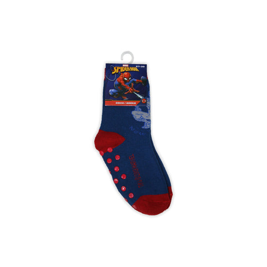 Navy blue Spiderman kids' ankle socks, EU size 31-34, showing Spider-Man design