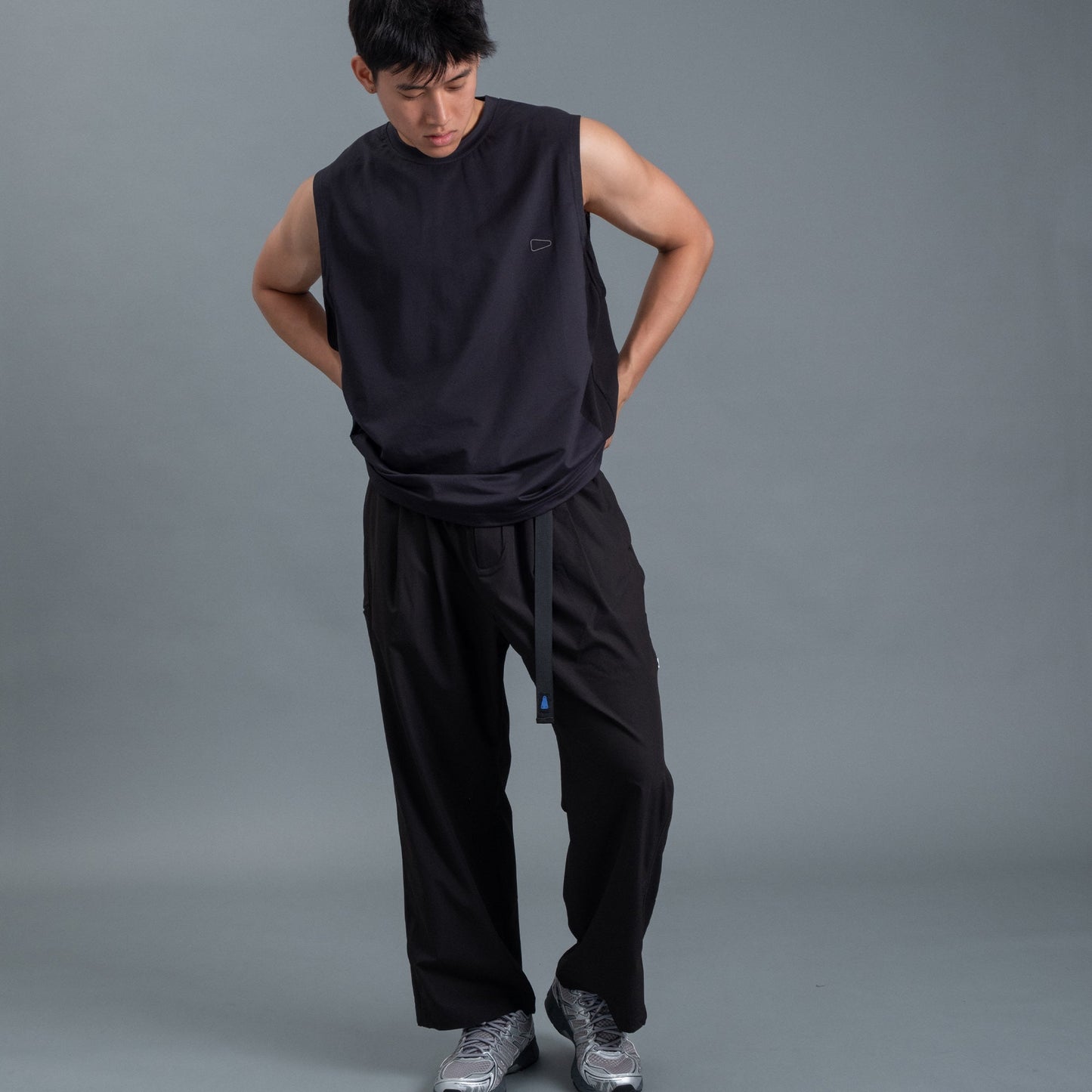 Panel Pants / Nylon - Black