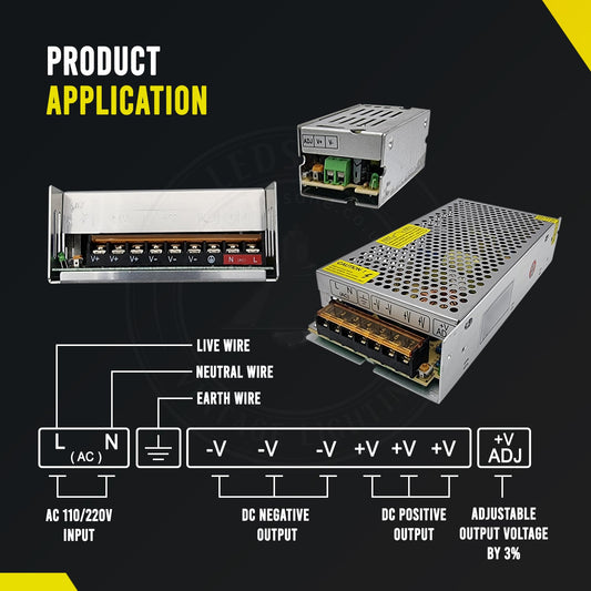 5V 200W LED Transformer IP20 Regulated Power Supply~3277