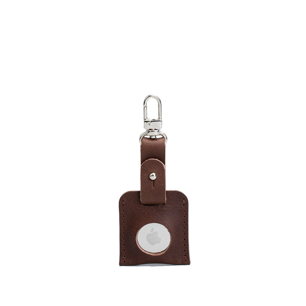 Leather Bag Charm for AirTag with carabiner