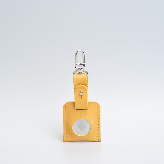 Leather Bag Charm for AirTag with carabiner
